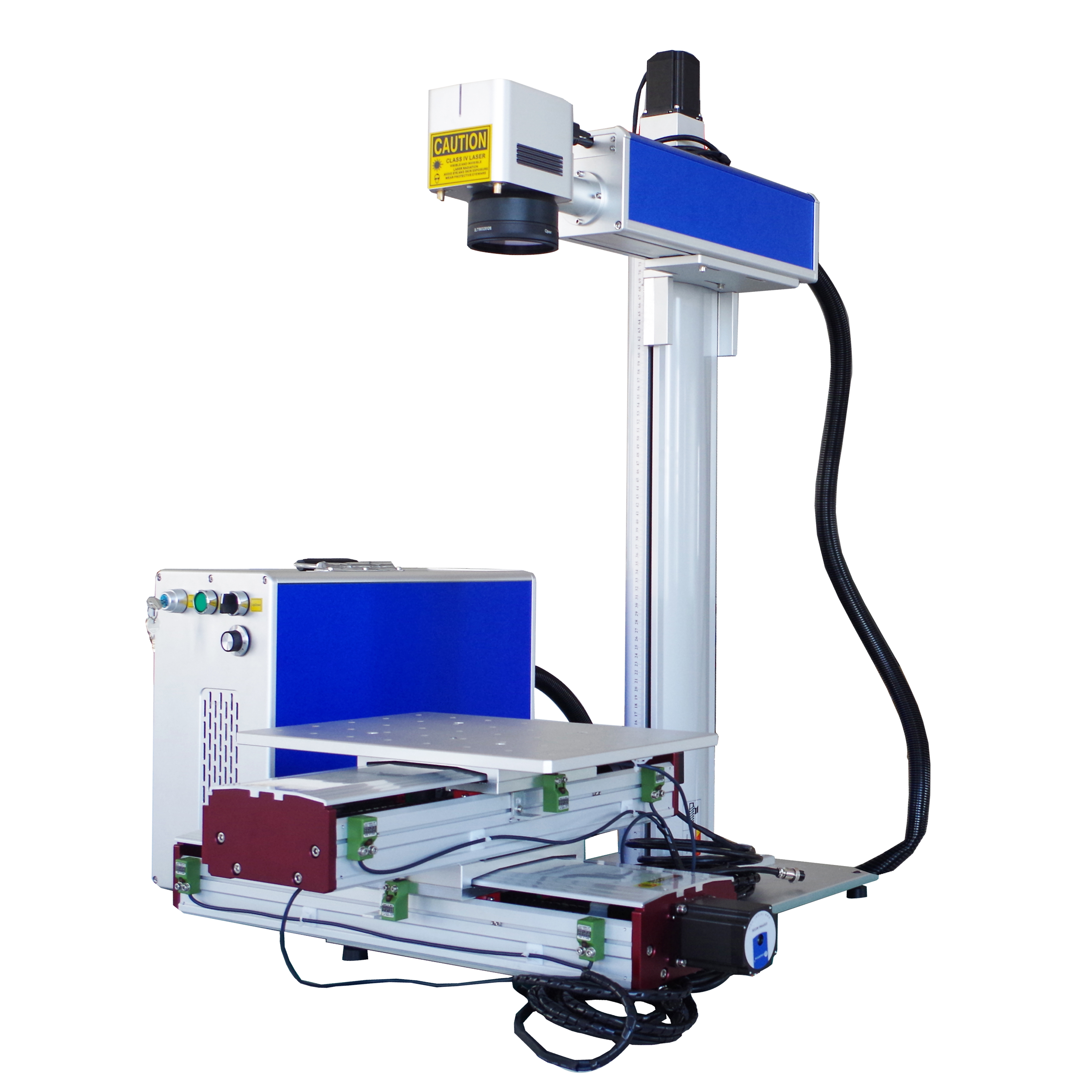 x i y maszyna do znakowania laserem światłowodowym z ruchomym stołem dla dużego obszaru roboczego